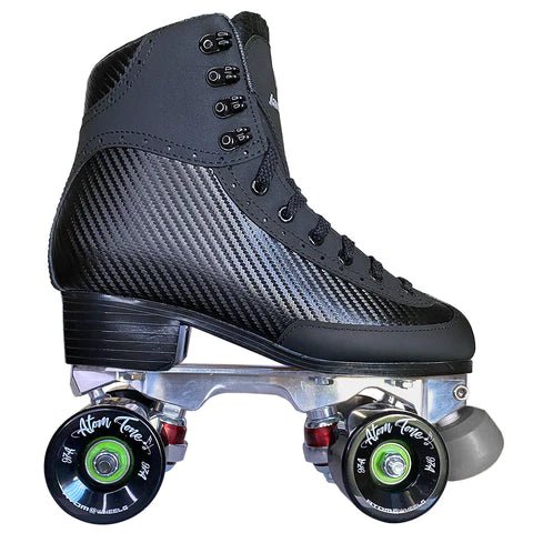 Atom Skates アウトドアクアッドローラーホイール 78A アトムパルス 65x37 グリッタークリア 2パック ホイール8個 Atom Skates アウトドアクアッドローラーホイール ルミナス LED