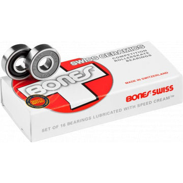 Bones® Swiss Ceramic Bearings 8mm 16 pack - Roller Skates / Derby City Skates