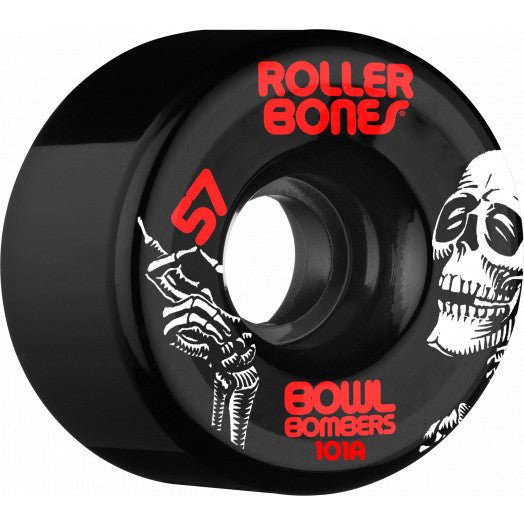 Rollerbones Bowl Bombers Wheels 57mm 101A 8pk Black - Roller Skates / Derby City Skates