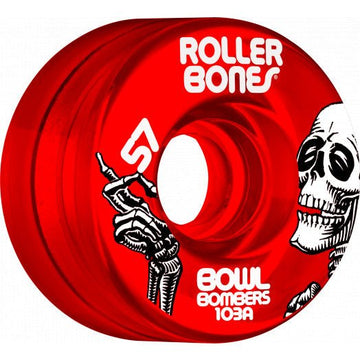 Rollerbones Bowl Bombers Wheels 57mm 103A 8pk Red - Roller Skates / Derby City Skates
