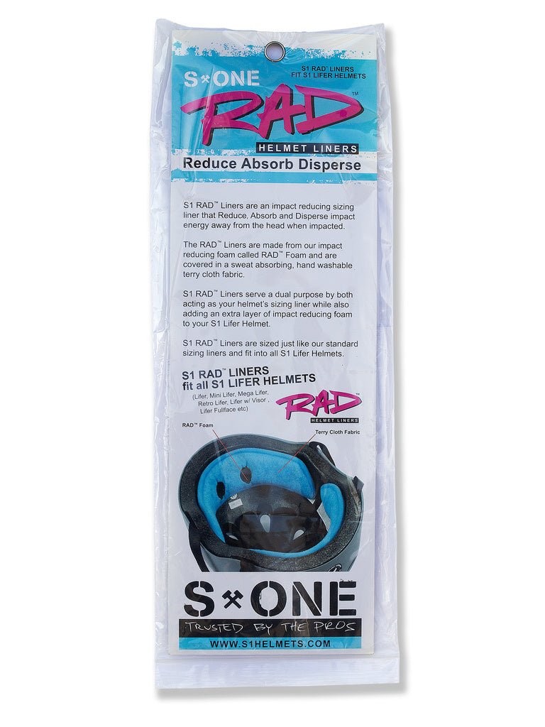 S1 Helmet RAD Liners - Impact Reducing Sizing Liners - Roller Skates / Derby City Skates