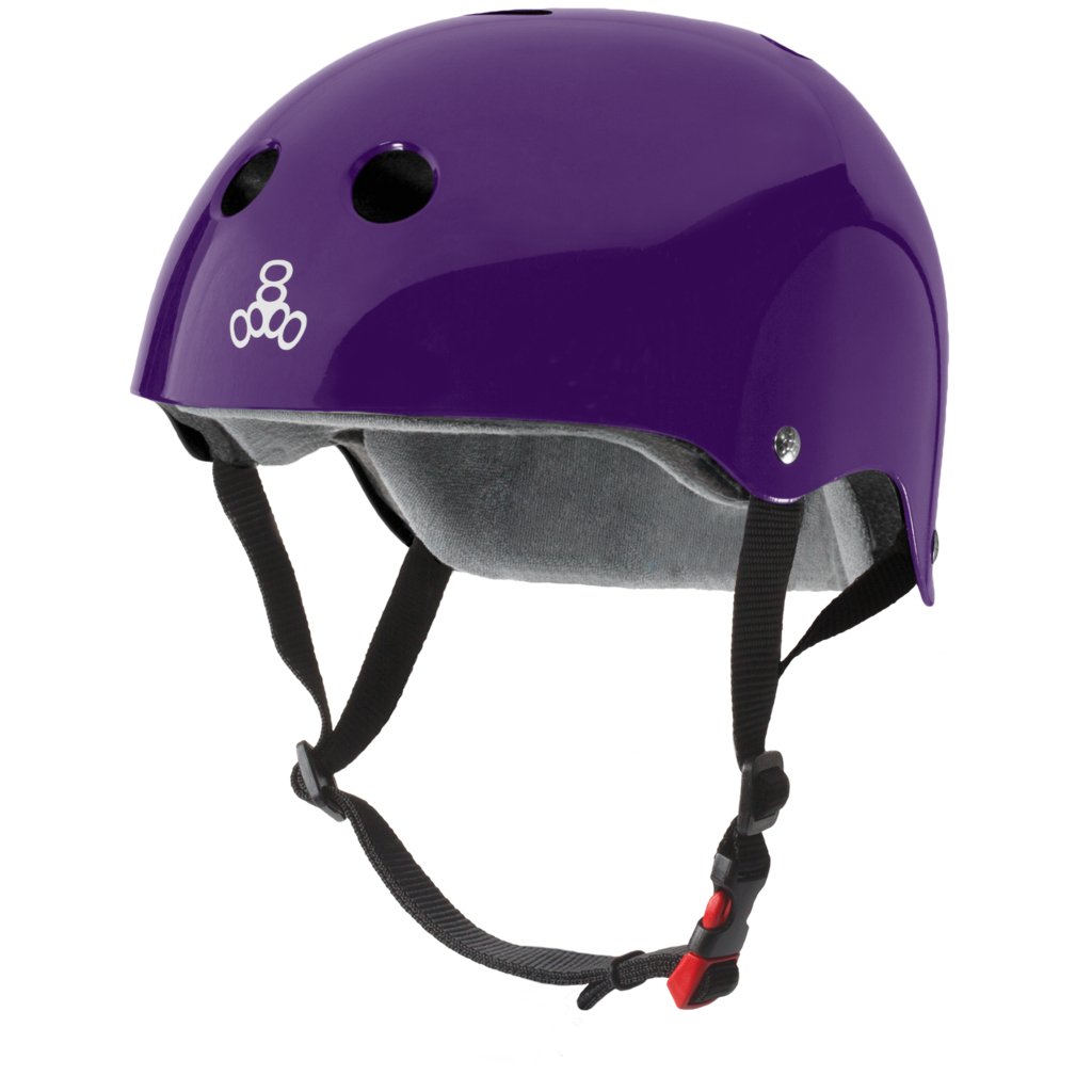 The Certified Sweatsaver Helmet Purple Glossy - Roller Skates / Derby City Skates