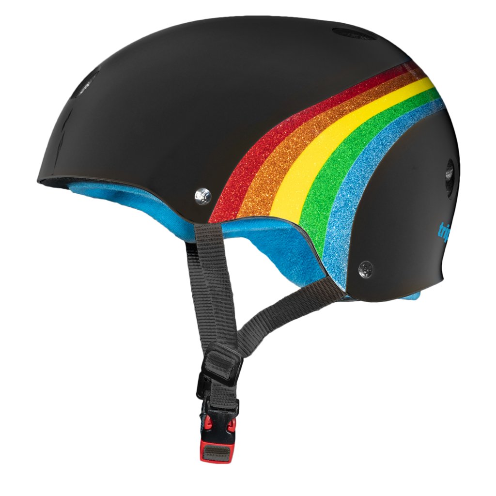 The Certified Sweatsaver Helmet Rainbow Sparkle/Black - Roller Skates / Derby City Skates