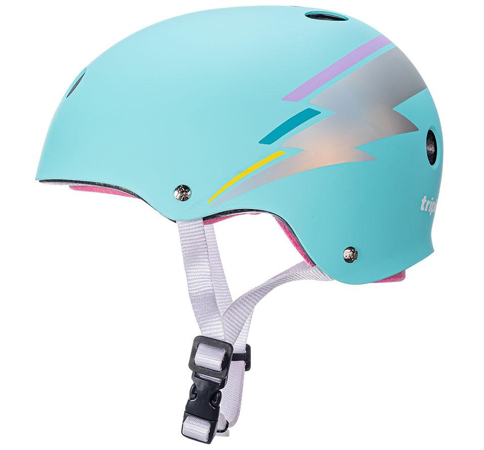 bike helmet 8+ teal Triple Eight The Certified Sweatsaver Teal Hologram XS/S Helmet